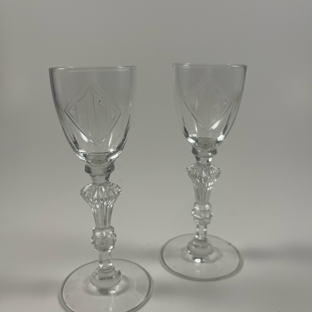 Crystal Cordial Glasses MONOGRAMED